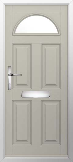 Conway 1 Glazed Solidor Composite Door in Pebble Grey