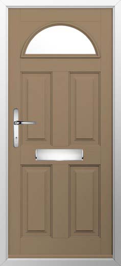 Conway 1 Glazed Solidor Composite Door in Truffle Brown