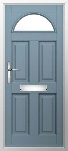 Conway 1 Glazed Solidor Composite Door in Twilight Grey