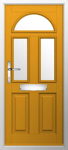 Conway 3 Glazed Solidor Composite Door in Amber Gold