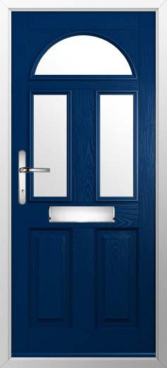 Conway 3 Glazed Solidor Composite Door in Blue