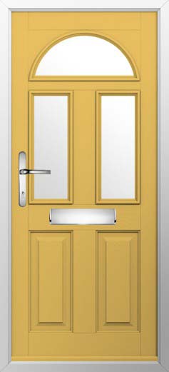 Conway 3 Glazed Solidor Composite Door in Buttercup Yellow