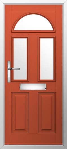 Conway 3 Glazed Solidor Composite Door in Copper Flame
