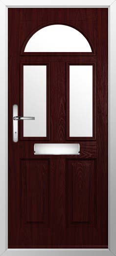 Conway 3 Glazed Solidor Composite Door in Rosewood