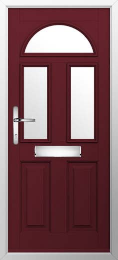 Conway 3 Glazed Solidor Composite Door in Deep Merlot