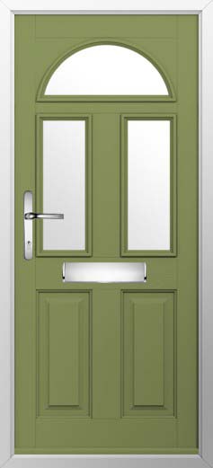 Conway 3 Glazed Solidor Composite Door in Forest Green