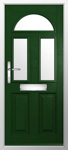 Conway 3 Glazed Solidor Composite Door in Green