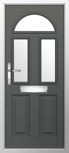 Conway 3 Glazed Solidor Composite Door in Granite Grey