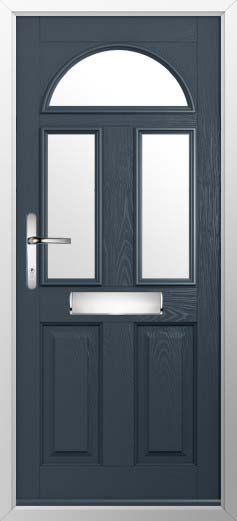 Conway 3 Glazed Solidor Composite Door in Anthracite Grey