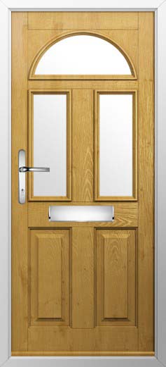 Conway 3 Glazed Solidor Composite Door in Irish Oak