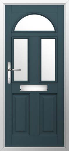 Conway 3 Glazed Solidor Composite Door in Midnight Grey