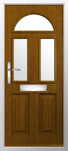 Conway 3 Glazed Solidor Composite Door in Oak