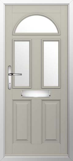 Conway 3 Glazed Solidor Composite Door in Pebble Grey