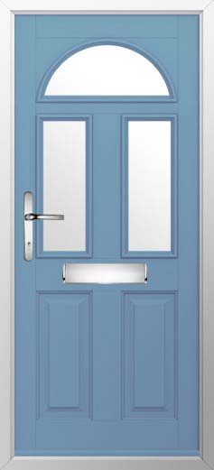 Conway 3 Glazed Solidor Composite Door in Pottery Blue