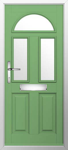 Conway 3 Glazed Solidor Composite Door in Pistachio Green