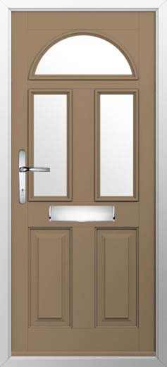 Conway 3 Glazed Solidor Composite Door in Truffle Brown