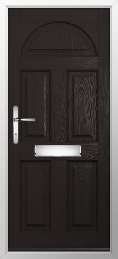 Conway Solid Solidor Composite Door in Black Brown
