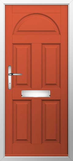Conway Solid Solidor Composite Door in Copper Flame