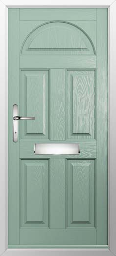 Conway Solid Solidor Composite Door in Chartwell Green