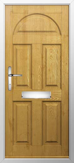 Conway Solid Solidor Composite Door in Irish Oak