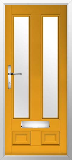 Edinburgh 2 Glazed Solidor Composite Door in Amber Gold