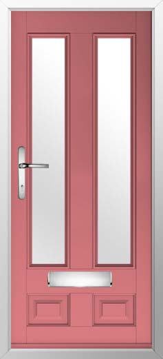 Edinburgh 2 Glazed Solidor Composite Door in Antique Rose