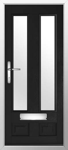 Edinburgh 2 Glazed Solidor Composite Door in Black