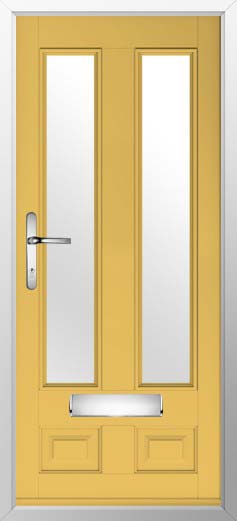 Edinburgh 2 Glazed Solidor Composite Door in Buttercup Yellow