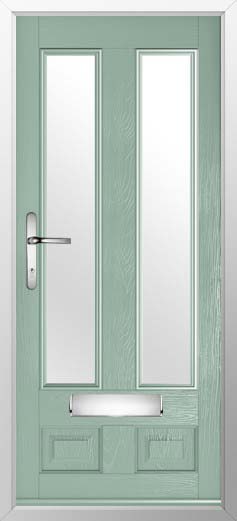 Edinburgh 2 Glazed Solidor Composite Door in Chartwell Green