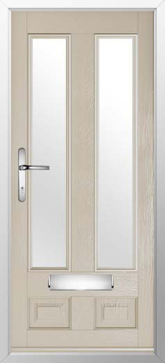 Edinburgh 2 Glazed Solidor Composite Door in Cream