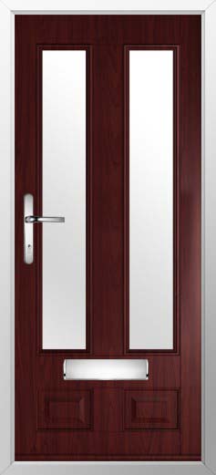 Edinburgh 2 Glazed Solidor Composite Door in Rosewood