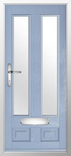 Edinburgh 2 Glazed Solidor Composite Door in Duck Egg Blue