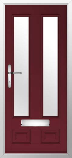 Edinburgh 2 Glazed Solidor Composite Door in Deep Merlot