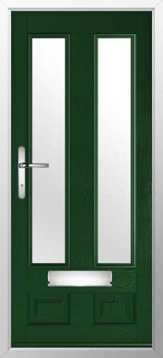 Edinburgh 2 Glazed Solidor Composite Door in Green