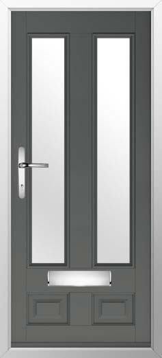 Edinburgh 2 Glazed Solidor Composite Door in Granite Grey