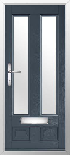 Edinburgh 2 Glazed Solidor Composite Door in Anthracite Grey