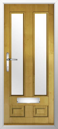Edinburgh 2 Glazed Solidor Composite Door in Irish Oak
