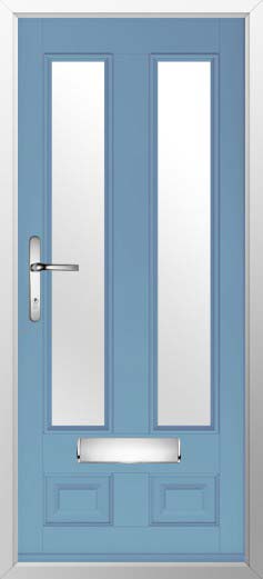 Edinburgh 2 Glazed Solidor Composite Door in Pottery Blue