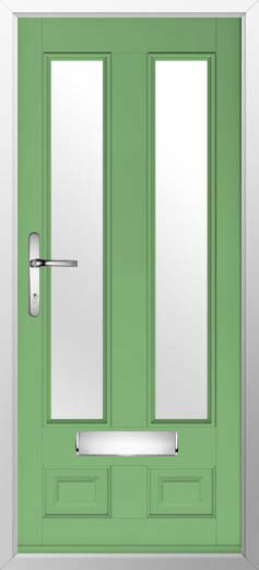 Edinburgh 2 Glazed Solidor Composite Door in Pistachio Green