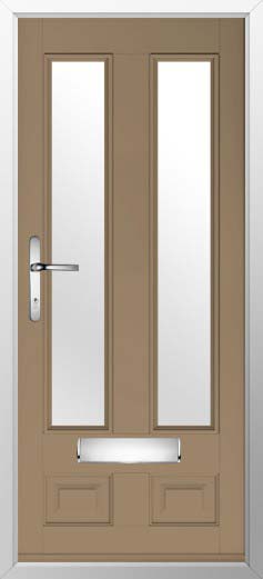 Edinburgh 2 Glazed Solidor Composite Door in Truffle Brown
