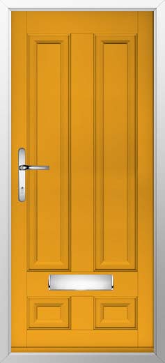 Edinburgh Solid Solidor Composite Door in Amber Gold