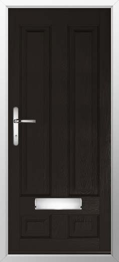 Edinburgh Solid Solidor Composite Door in Black Brown