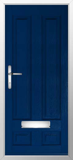 Edinburgh Solid Solidor Composite Door in Blue