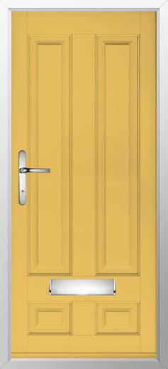 Edinburgh Solid Solidor Composite Door in Buttercup Yellow