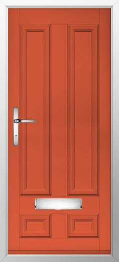 Edinburgh Solid Solidor Composite Door in Copper Flame