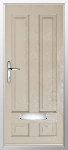 Edinburgh Solid Solidor Composite Door in Cream