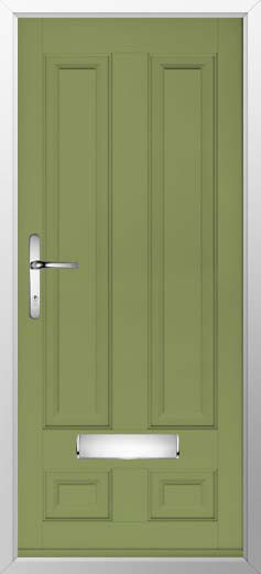 Edinburgh Solid Solidor Composite Door in Forest Green