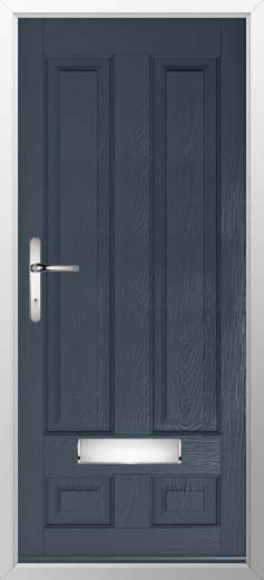 Edinburgh Solid Solidor Composite Door in Anthracite Grey