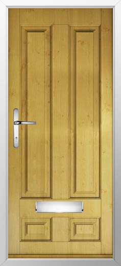 Edinburgh Solid Solidor Composite Door in Irish Oak