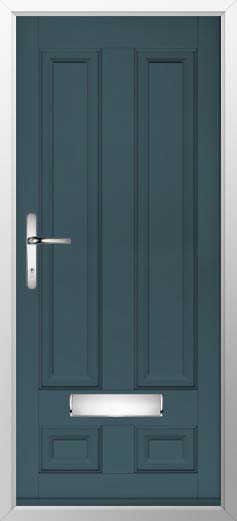 Edinburgh Solid Solidor Composite Door in Midnight Grey